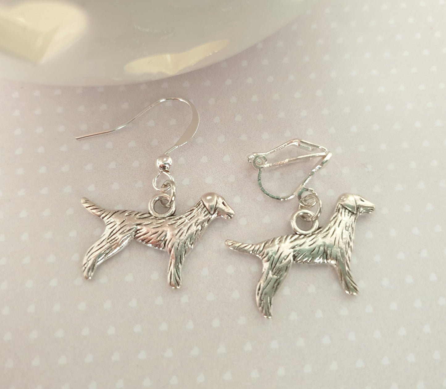 Dog Earrings. Nickel Free Earrings. Clip On Earrings. Dachshund Lover, Greyhound Lover, Retriever Lover, Puppy Gift, Dog Owner Gift, Dog Mum