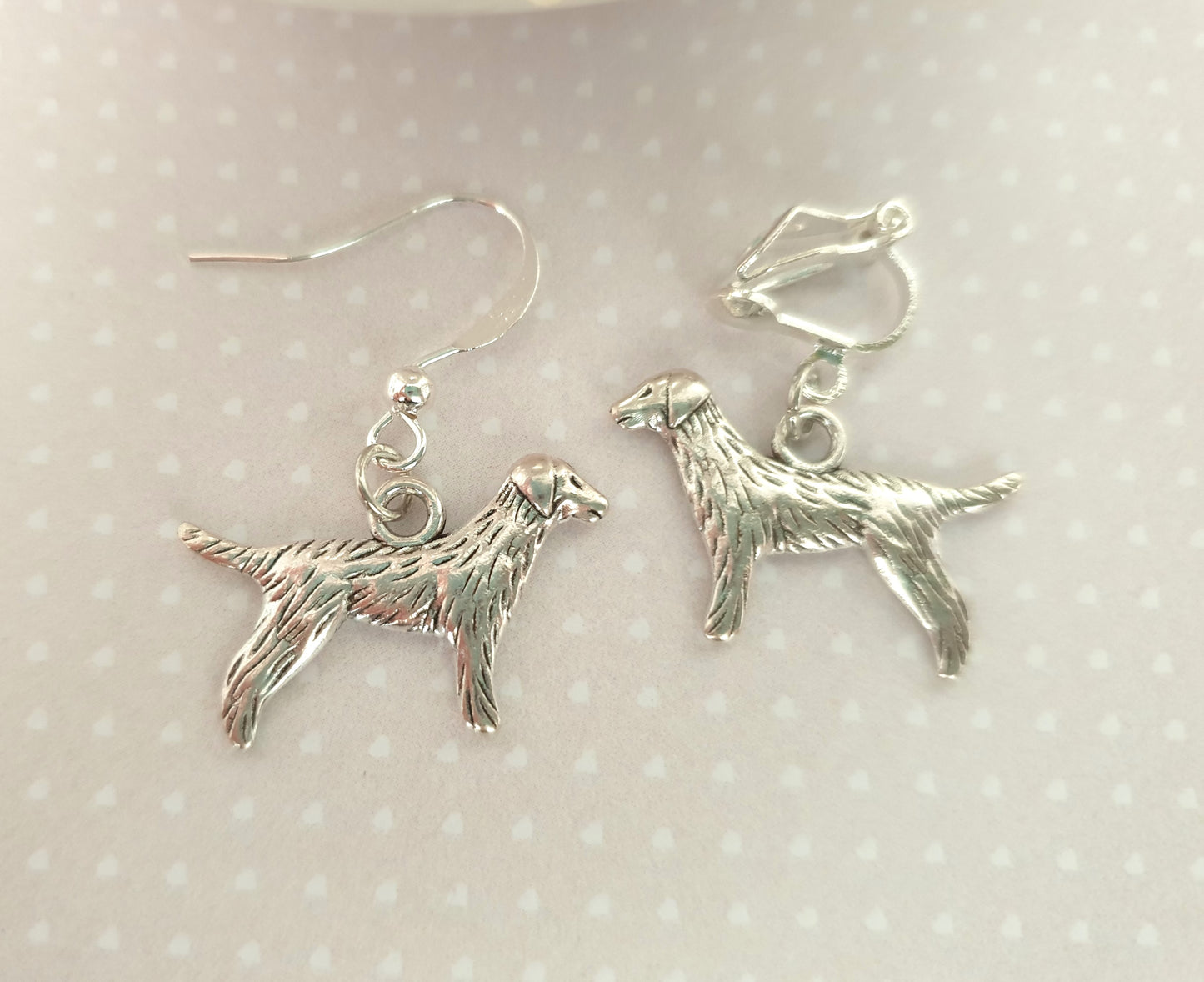 Dog Earrings. Nickel Free Earrings. Clip On Earrings. Dachshund Lover, Greyhound Lover, Retriever Lover, Puppy Gift, Dog Owner Gift, Dog Mum