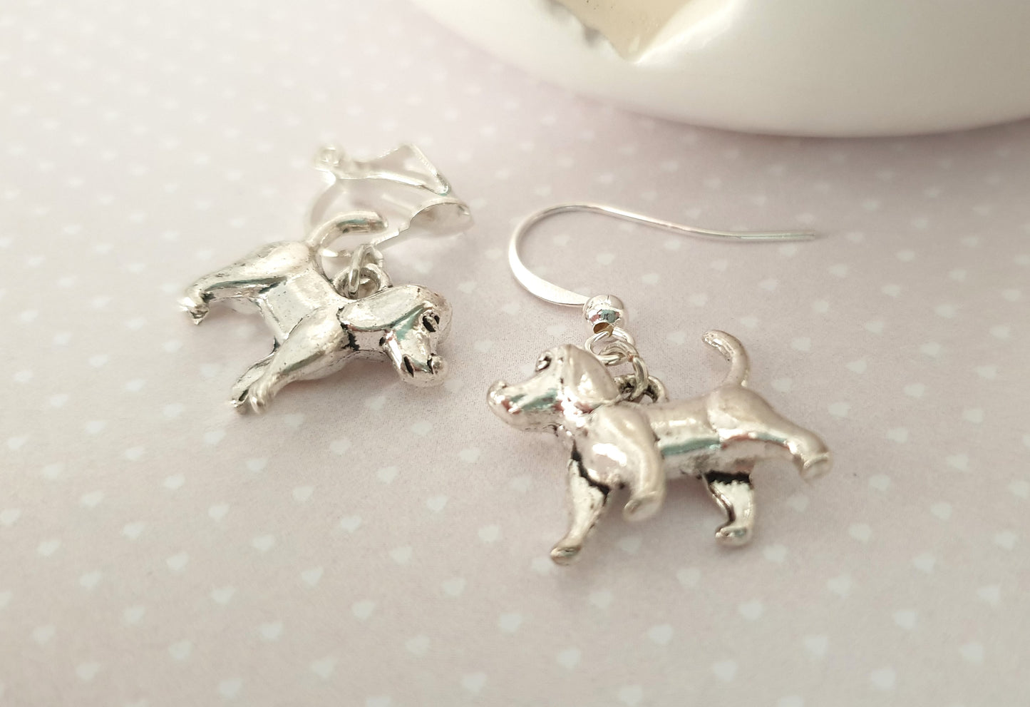 Dog Earrings. Nickel Free Earrings. Clip On Earrings. Dachshund Lover, Greyhound Lover, Retriever Lover, Puppy Gift, Dog Owner Gift, Dog Mum