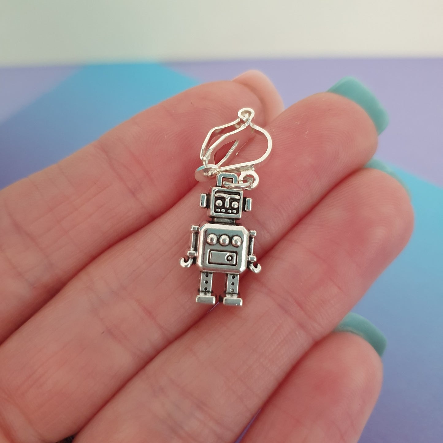 Robot Earrings. Nickel Free Earrings. Clip On Earrings. Quirky Earrings, Fun Earrings. Robot Jewellery, Robot Jewelry, Bot Earrings Gift