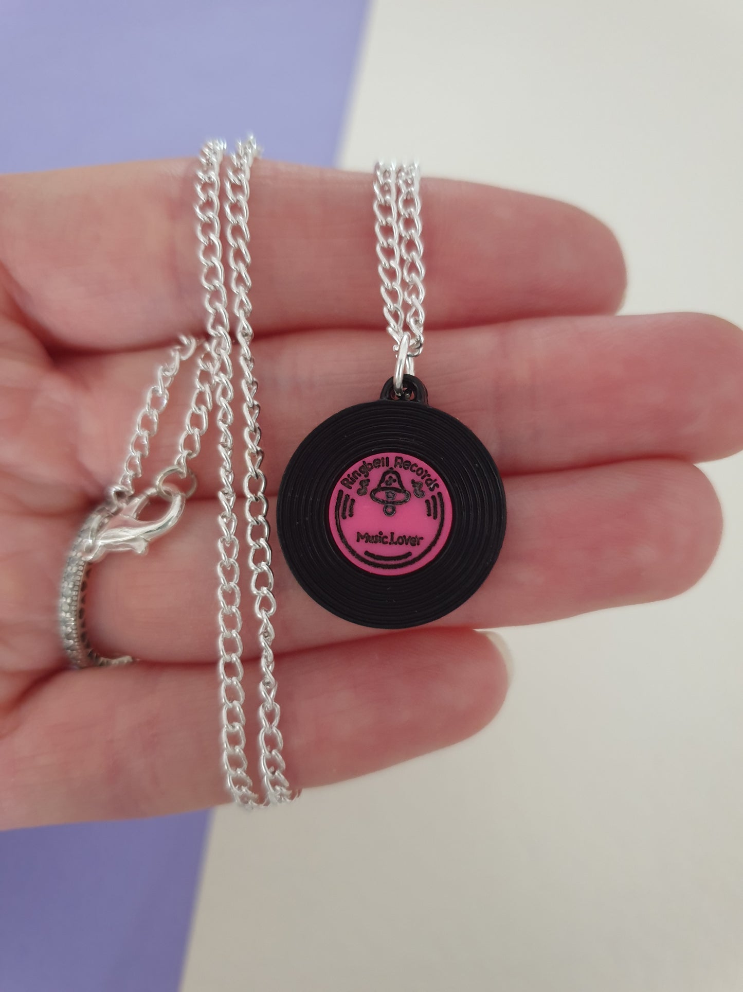 Vinyl Record Necklace. Music Necklace. Music Lover Gift. Musician Gift. Music Jewellery. Music Jewelry. Music Gift. Quirky Necklace