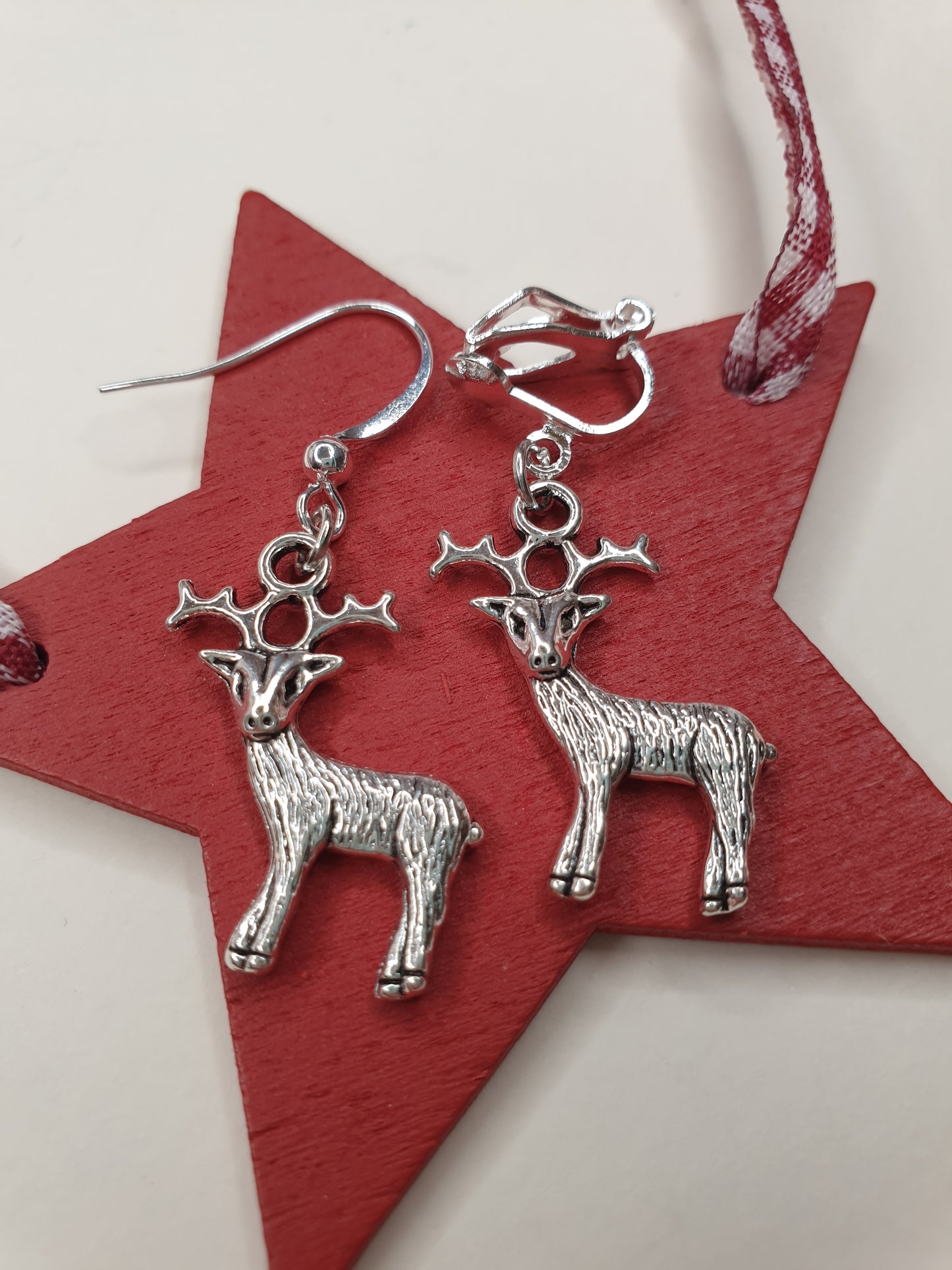 Reindeer Earrings. Christmas Earrings. Rudolph Earrings. Santas Reindeer. Christmas Jewellery. Christmas Jewelryery