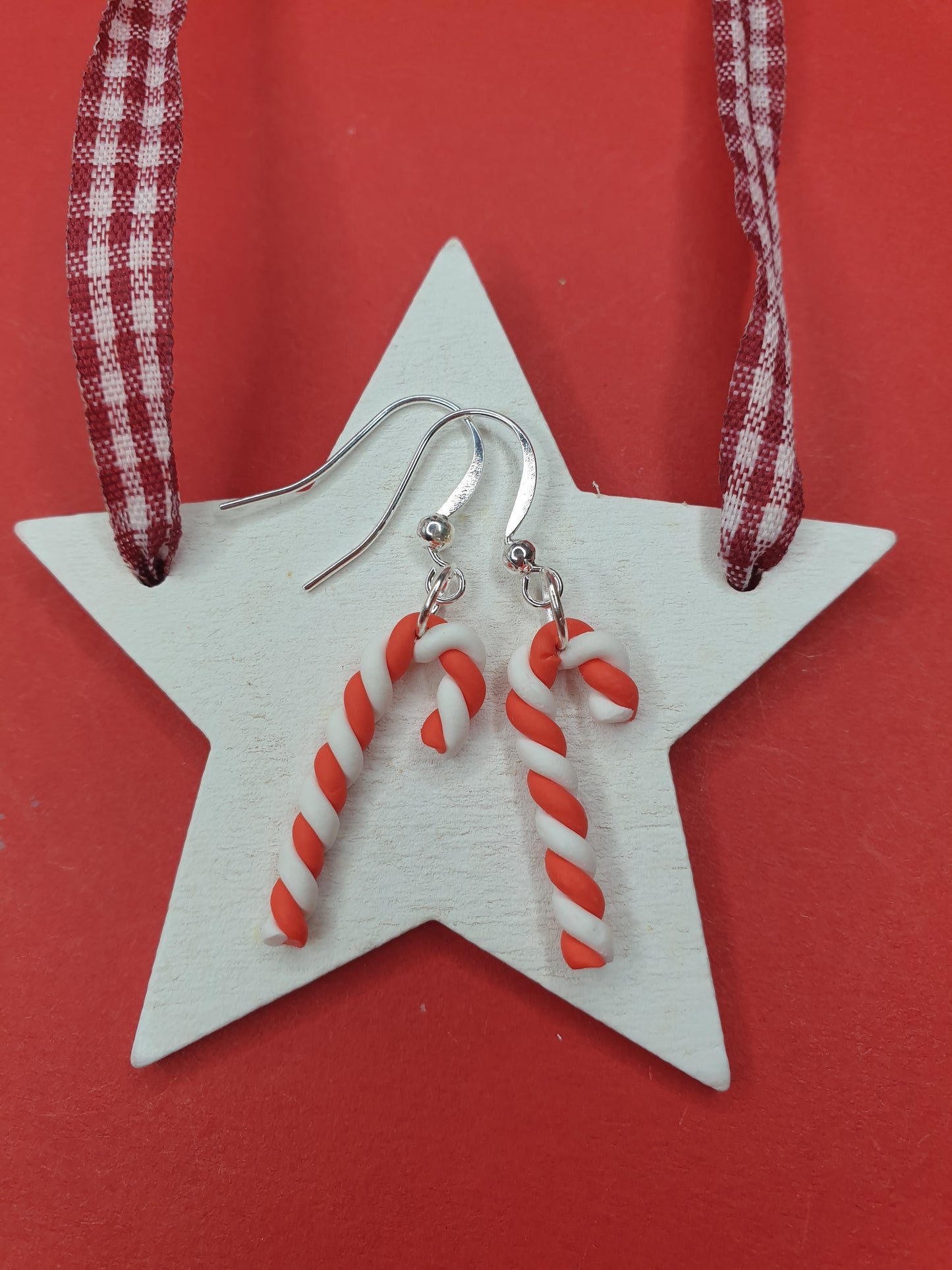 Candy Cane Earrings. Candy Canes. Christmas Earrings. Clip On Earrings. Nickel Free Earrings.