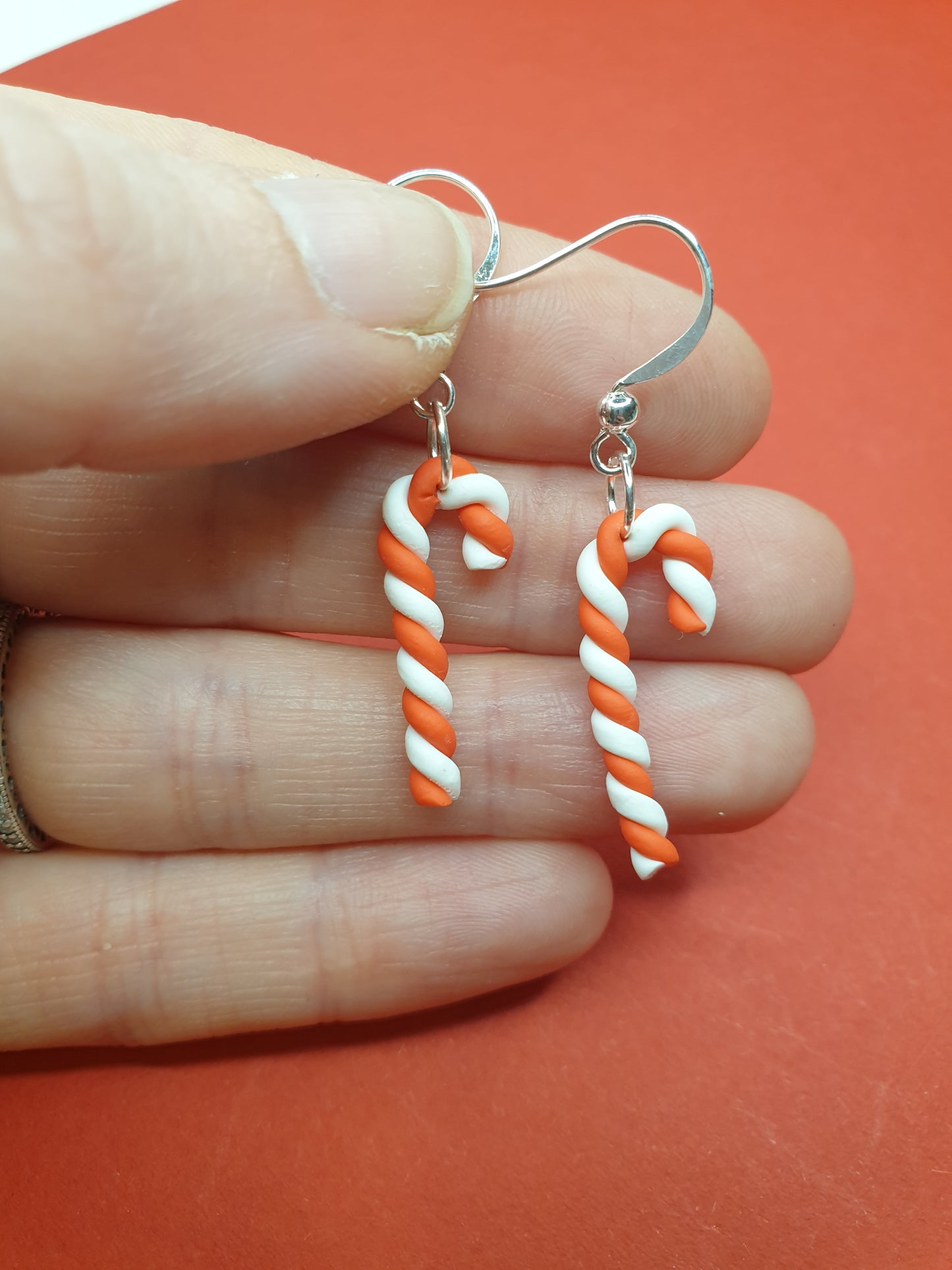 Candy Cane Earrings. Candy Canes. Christmas Earrings. Clip On Earrings. Nickel Free Earrings.