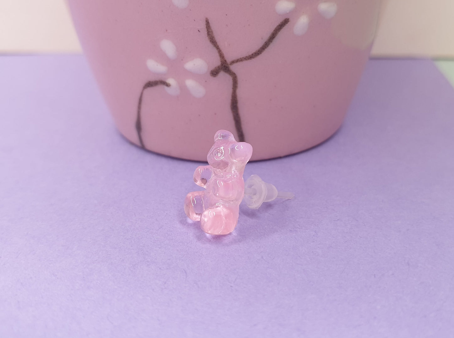 Gummy Bear Stud Earrings. Tiny Earrings. Childrens Earrings. Gummi Bear Earrings. Nickel Free Studs. Fun Studs. Quirky Studs. Quirky Earring