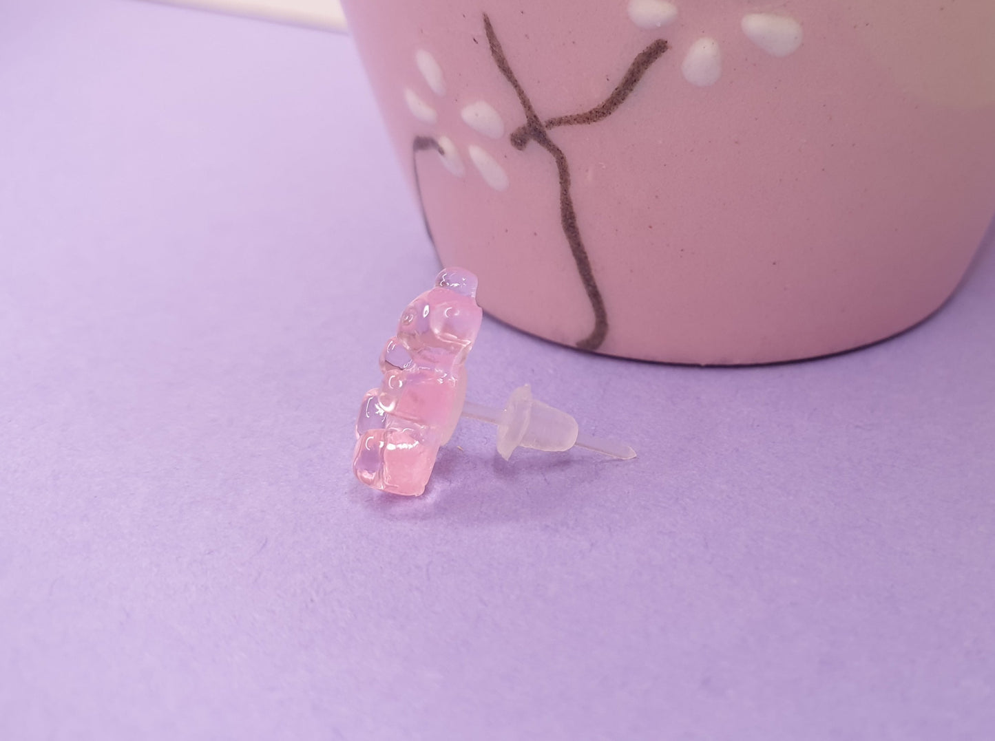 Gummy Bear Stud Earrings. Tiny Earrings. Childrens Earrings. Gummi Bear Earrings. Nickel Free Studs. Fun Studs. Quirky Studs. Quirky Earring