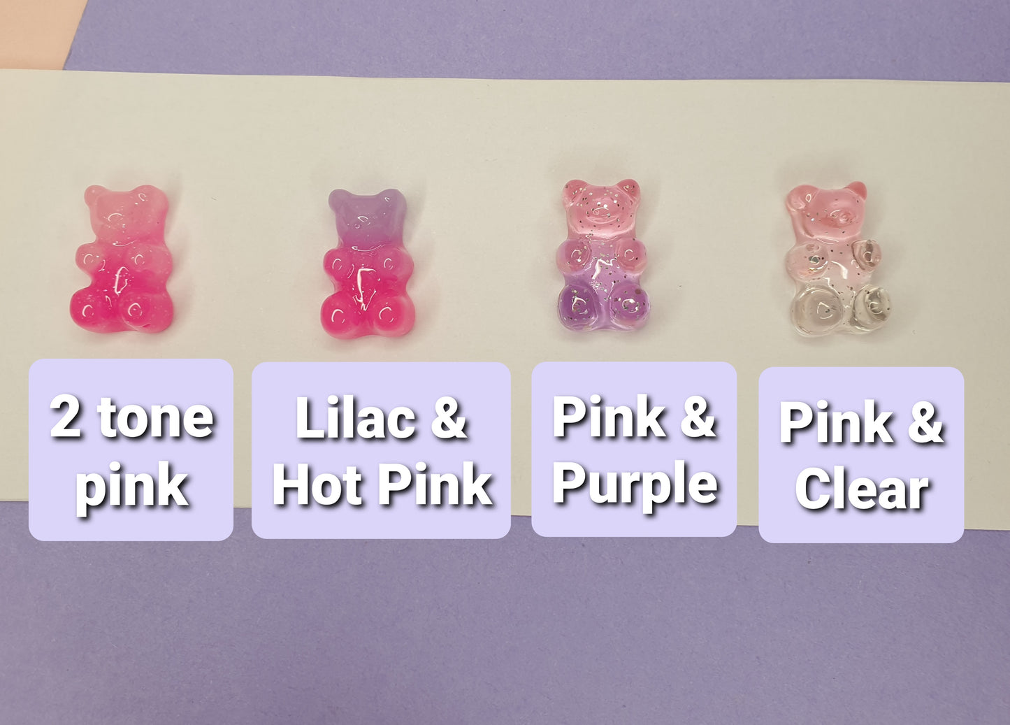 Glitter and Ombre Gummy Gummie Bear Pins. Lapel Pin, Pin Badge, Candy, Food. Pink, Blue, Cola, Purple, Red, Green