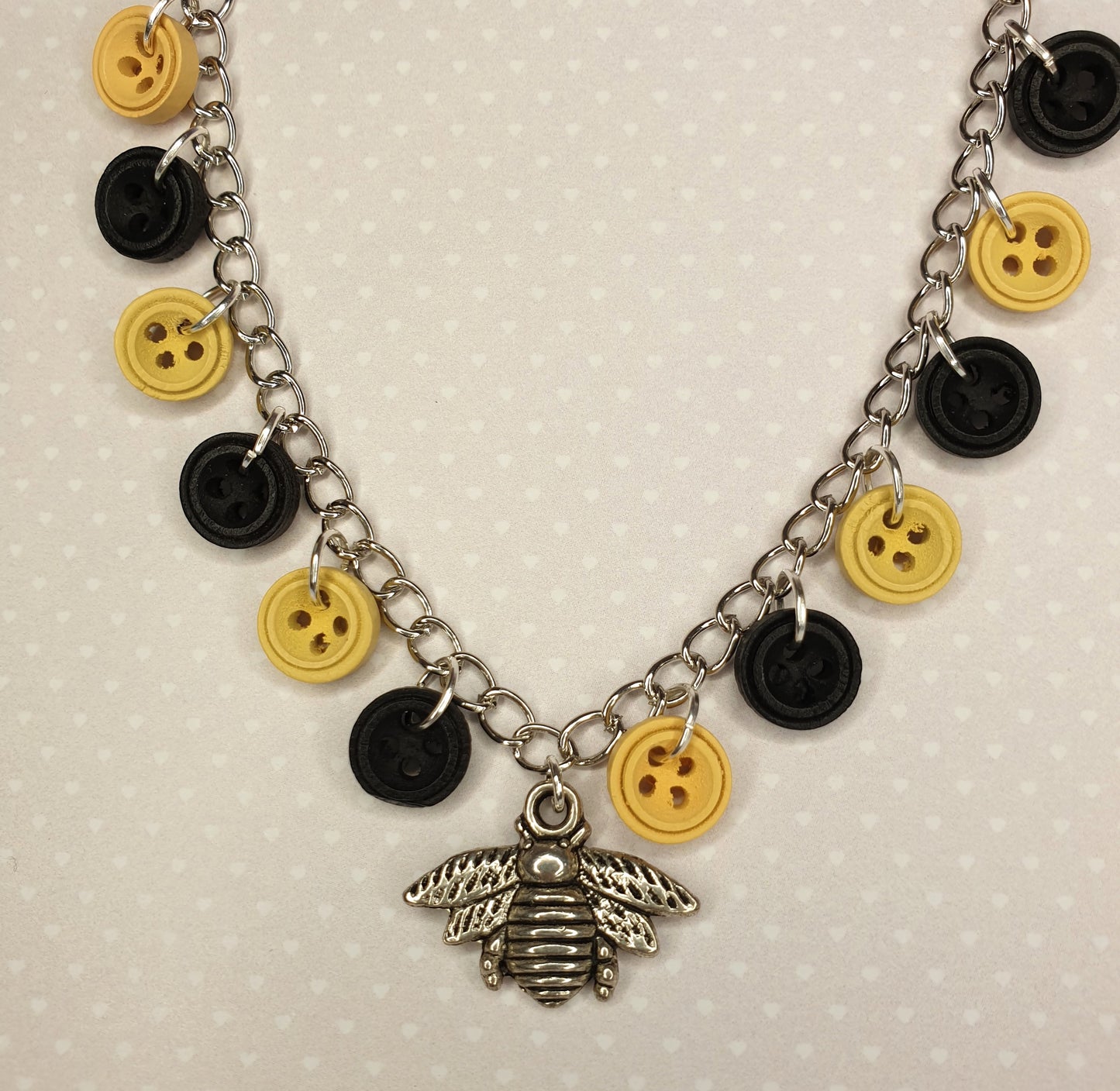 Bee Button Charm Bracelet. Bee Lover Gift. Bumble Bee. Honey Bee. Gift for Her