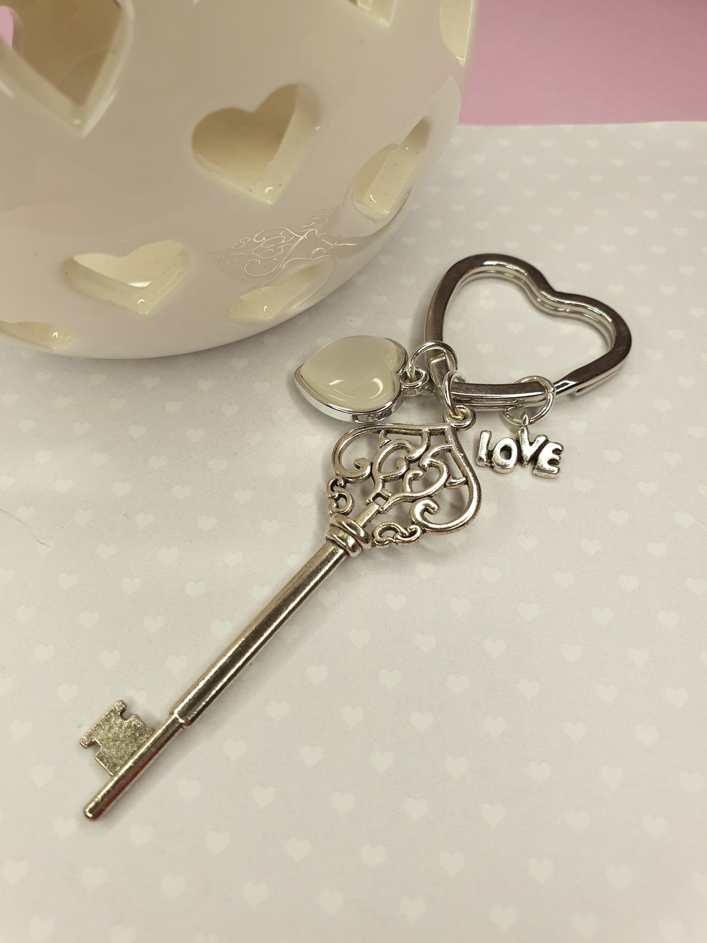 Key to my Heart Keyring. Heart Keychain. Love Heart Keyring. Valentines Gift, Anniversary Gift