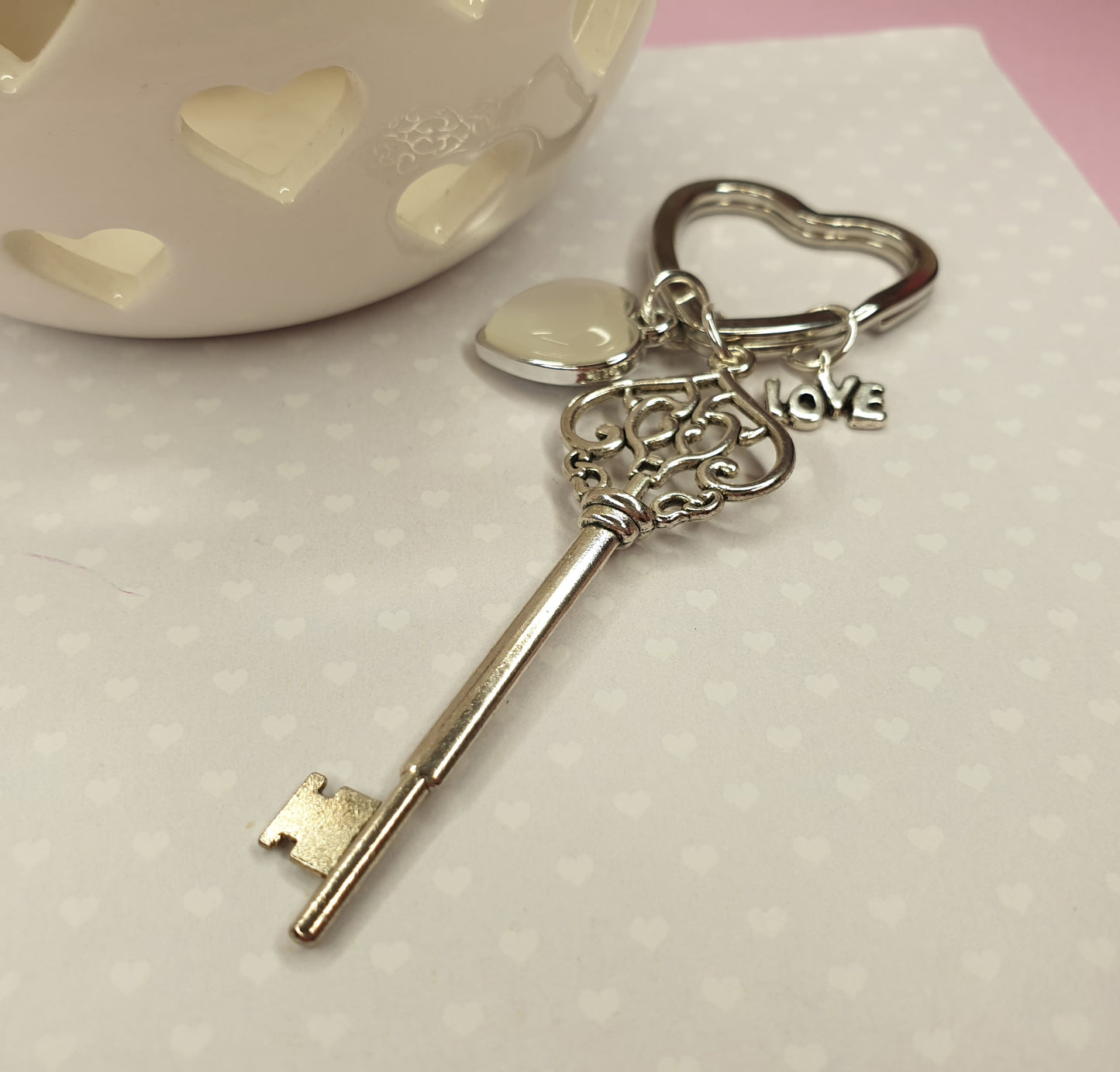 Key to my Heart Keyring. Heart Keychain. Love Heart Keyring. Valentines Gift, Anniversary Gift