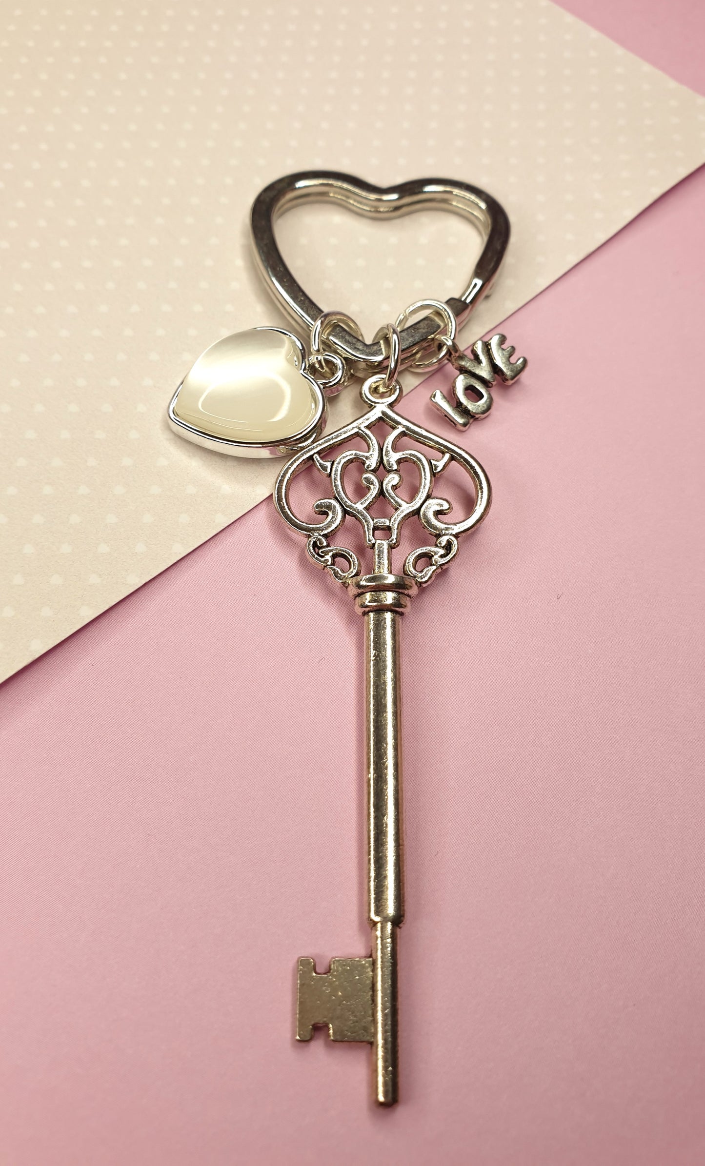 Key to my Heart Keyring. Heart Keychain. Love Heart Keyring. Valentines Gift, Anniversary Gift