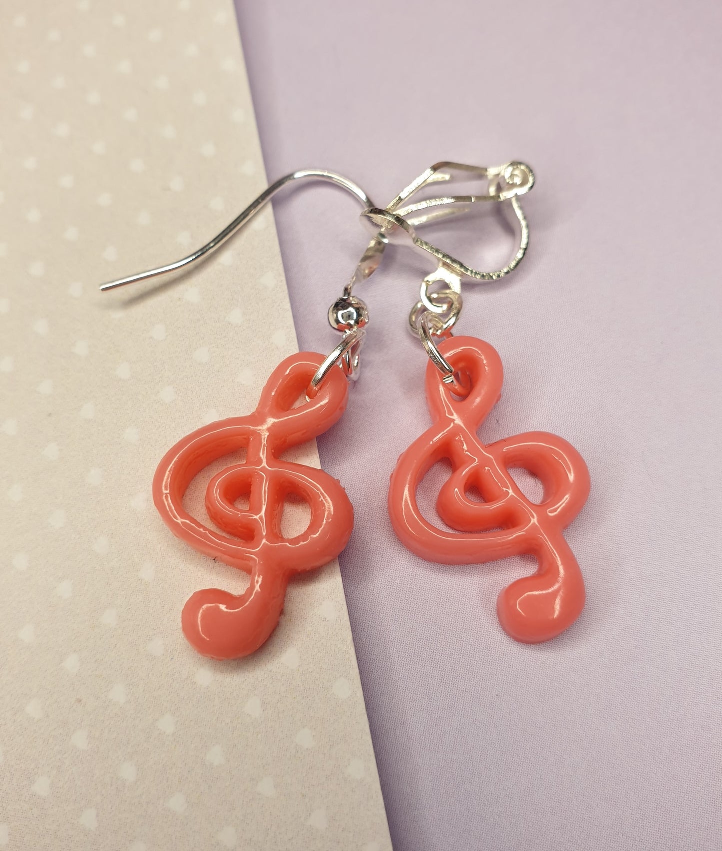 Treble Clef Earrings. Music Earrings, Music Lover Gift, Music Note, Music Jewellery, Hypoallergenic, Allergy, Nickel Free, Clip On Earrings