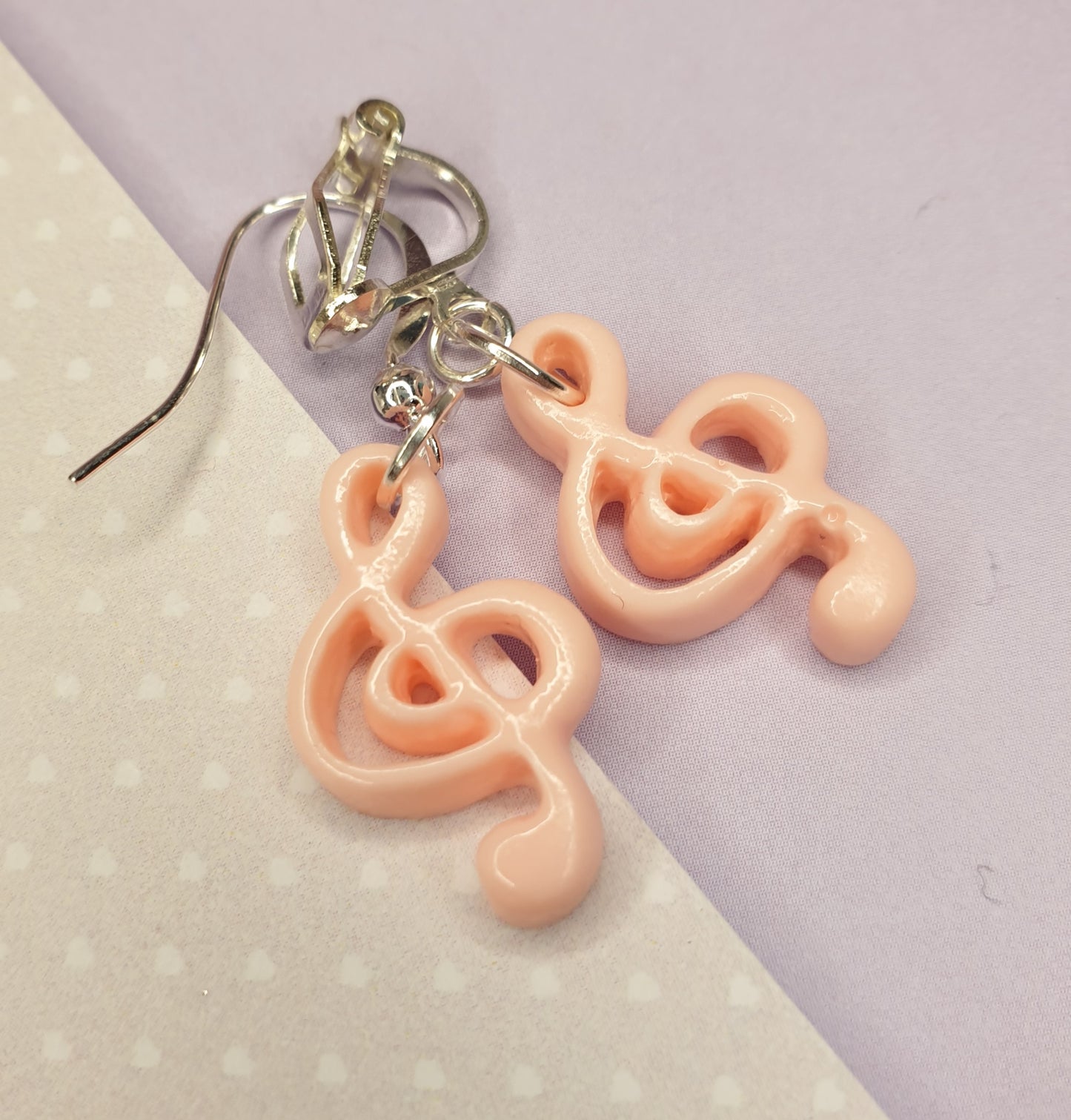 Treble Clef Earrings. Music Earrings, Music Lover Gift, Music Note, Music Jewellery, Hypoallergenic, Allergy, Nickel Free, Clip On Earrings