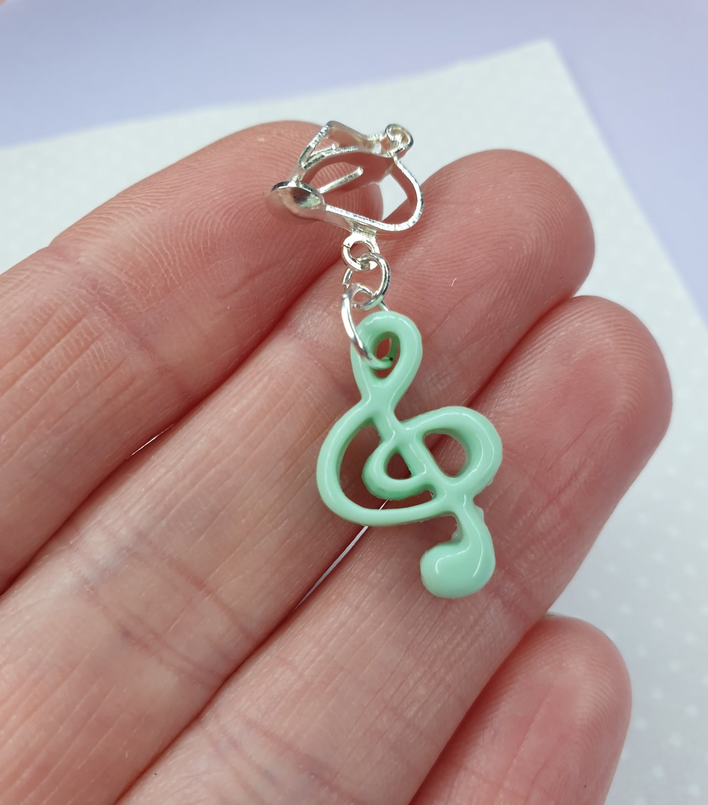 Treble Clef Earrings. Music Earrings, Music Lover Gift, Music Note, Music Jewellery, Hypoallergenic, Allergy, Nickel Free, Clip On Earrings