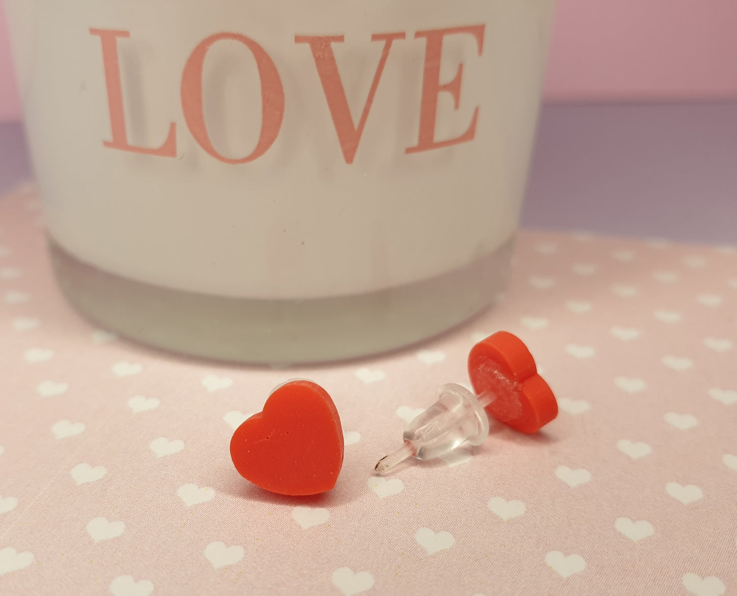 Tiny Love Themed Stud Earrings. Valentines Gift, Love Heart, Anniversary Gift, Allergy, Nickel Free, Hypoallergenic, Love Letter