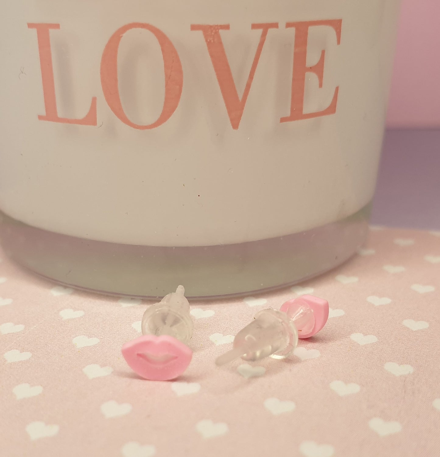 Tiny Love Themed Stud Earrings. Valentines Gift, Love Heart, Anniversary Gift, Allergy, Nickel Free, Hypoallergenic, Love Letter