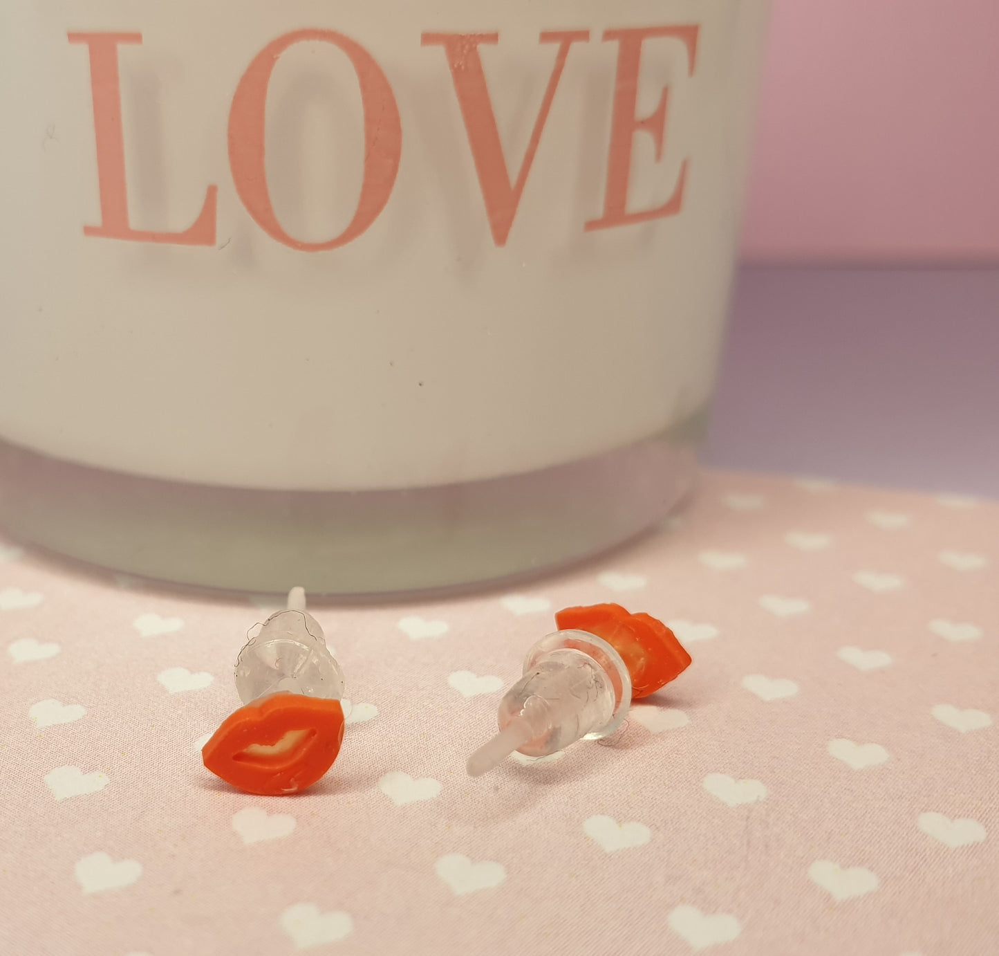 Tiny Love Themed Stud Earrings. Valentines Gift, Love Heart, Anniversary Gift, Allergy, Nickel Free, Hypoallergenic, Love Letter