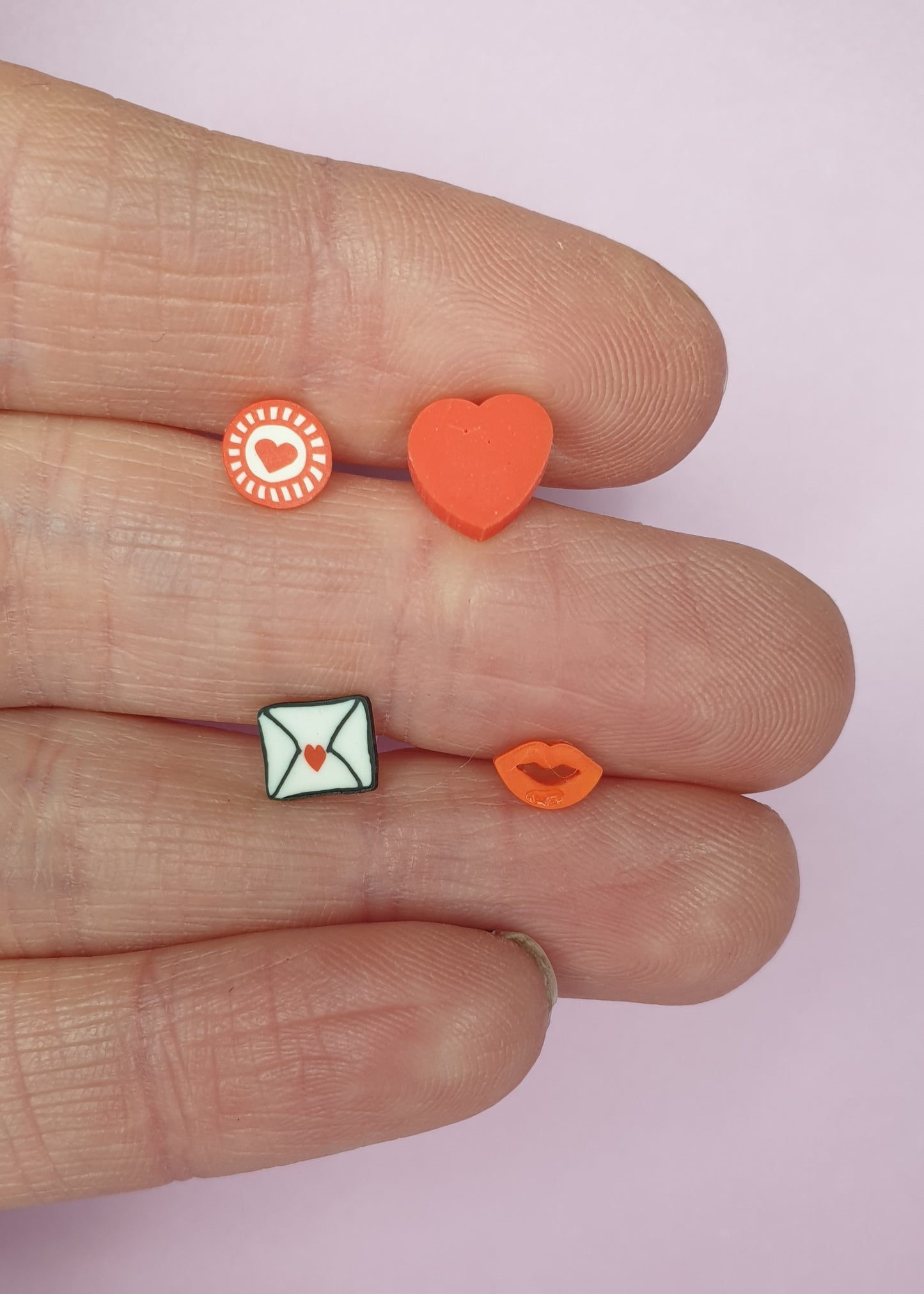 Tiny Love Themed Stud Earrings. Valentines Gift, Love Heart, Anniversary Gift, Allergy, Nickel Free, Hypoallergenic, Love Letter