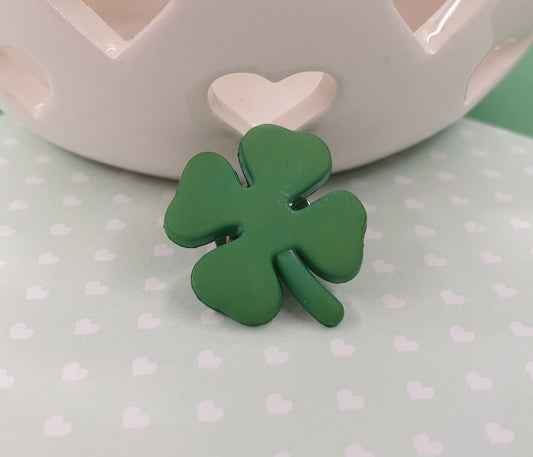 Shamrock Lapel Pin. 4 Leaf Clover, Lucky, Good Luck, St Patricks Day