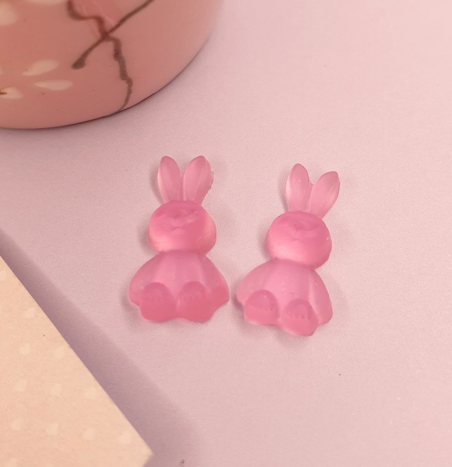 Pastel Colours Rabbit Stud Earrings. Hypoallergenic, Nickel Free. Easter Bunny, Easter Gift