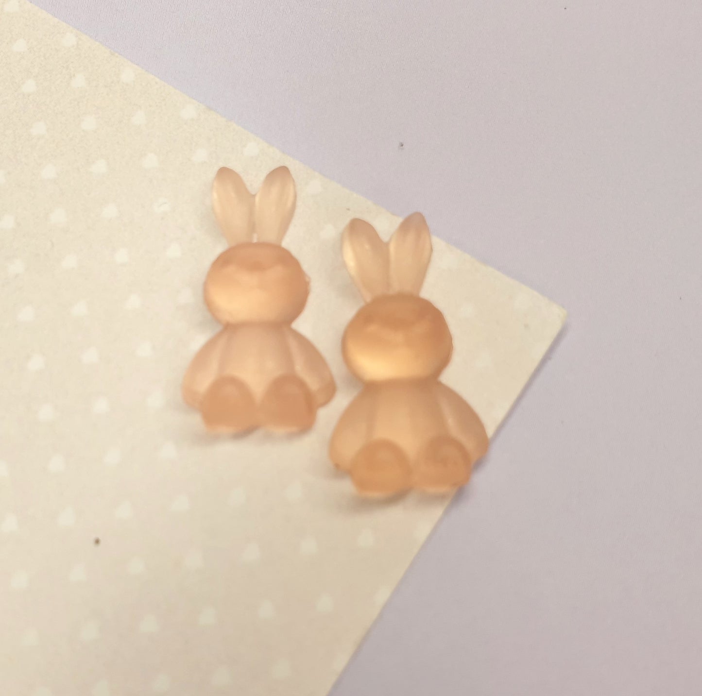 Pastel Colours Rabbit Stud Earrings. Hypoallergenic, Nickel Free. Easter Bunny, Easter Gift