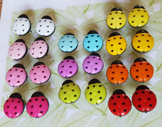 Large Ladybird Stud Earrings Choice of Colours Kitsch Cute Funky Hypoallergenic Allergy Lead Nickel Free Mothers Day