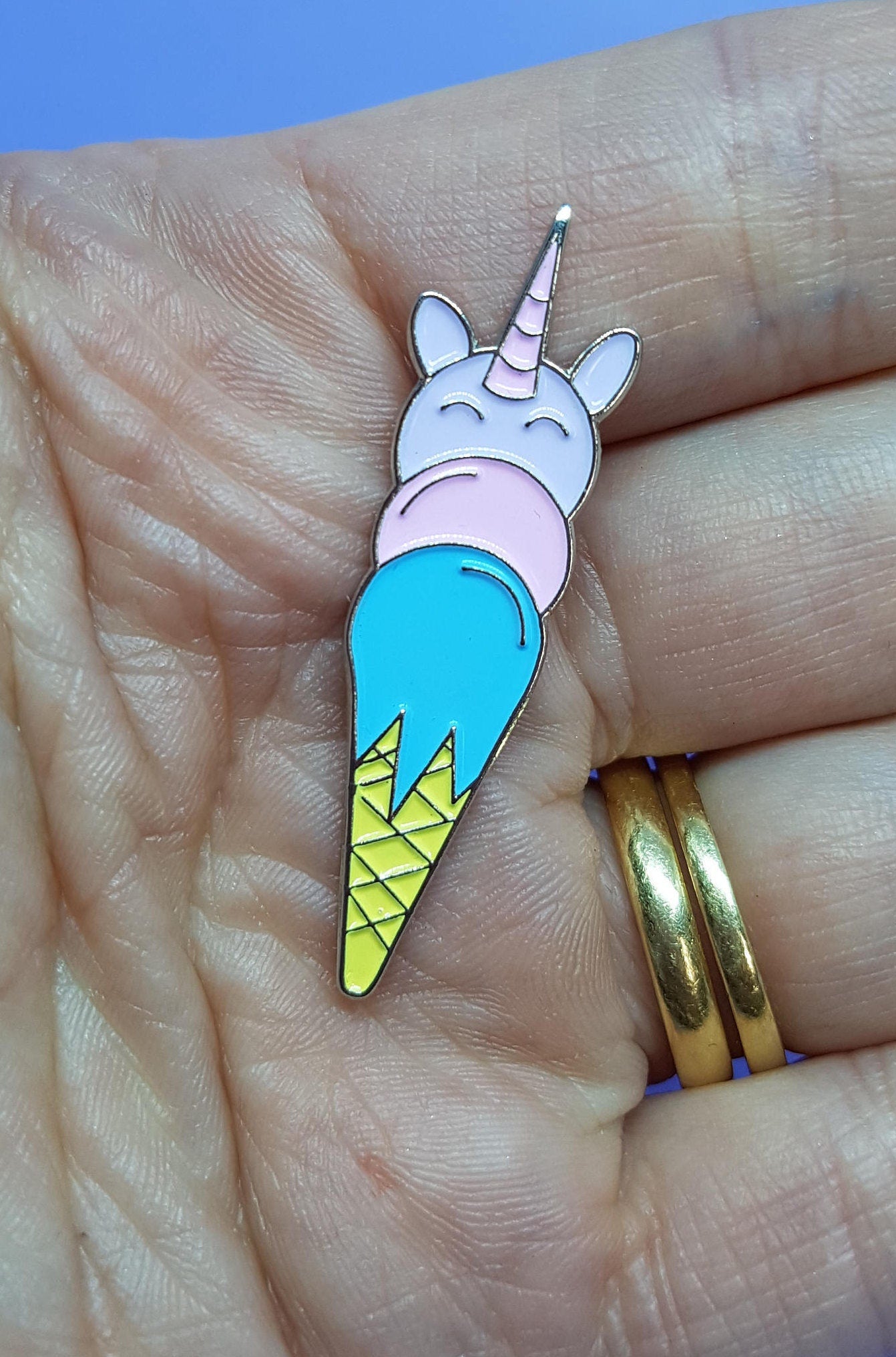 Unicone Soft Enamel Pin, Lapel Pin. Pin Badge, Hat Pin, Ice Cream, Unicorn