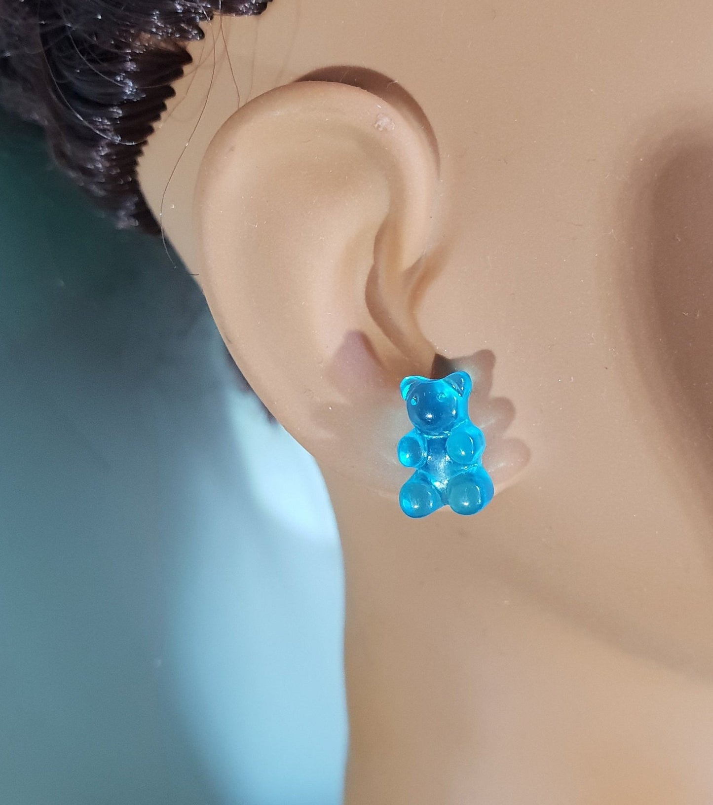 Gummy Bear Stud Earrings. Tiny Earrings. Childrens Earrings. Gummi Bear Earrings. Nickel Free Studs. Fun Studs. Quirky Studs. Quirky Earring