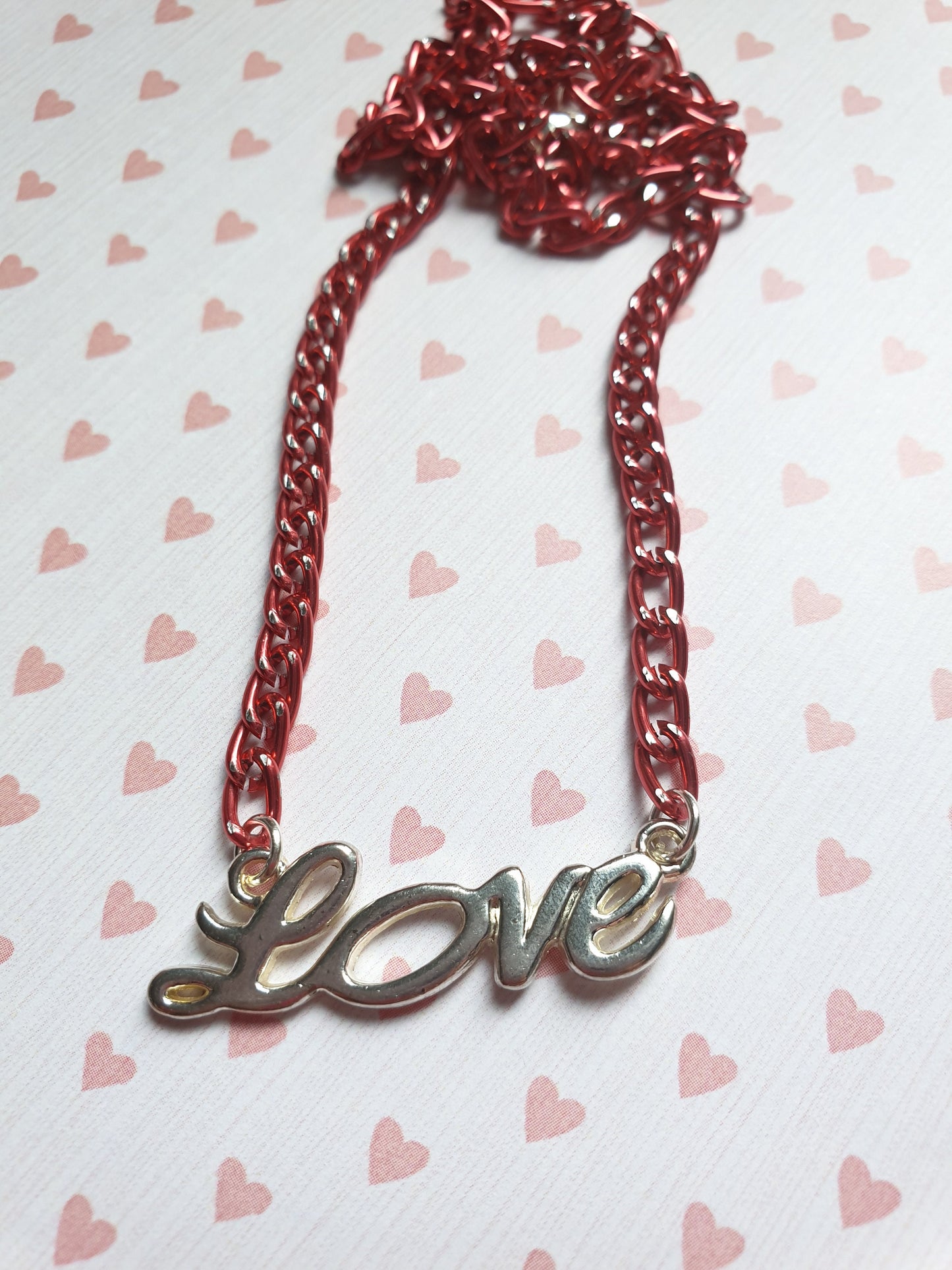 Love Bib Style Necklace. Pretty Valentine's Day Gift Romantic, Romance, Girlfriend, Wife