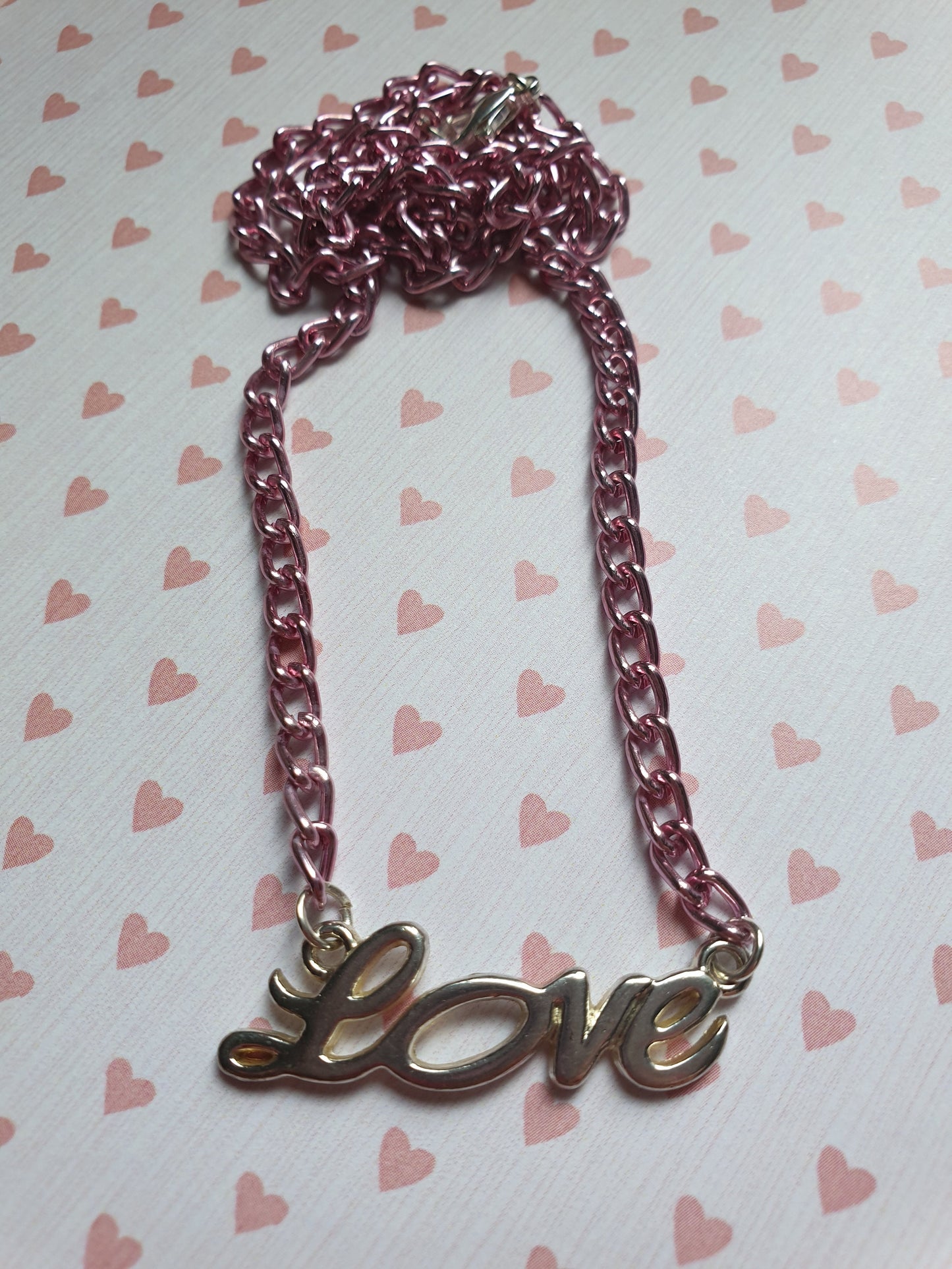 Love Bib Style Necklace. Pretty Valentine's Day Gift Romantic, Romance, Girlfriend, Wife