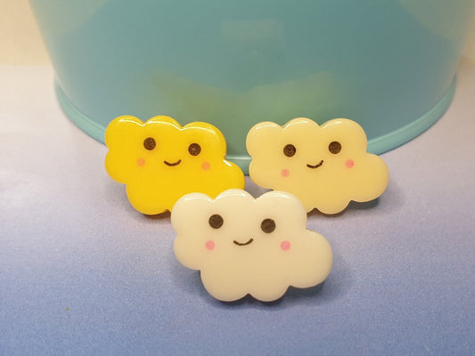 Cute Kawaii Cloud Pin Lapel Pin, Hat Pin, Brooch, Badge Stocking Filler