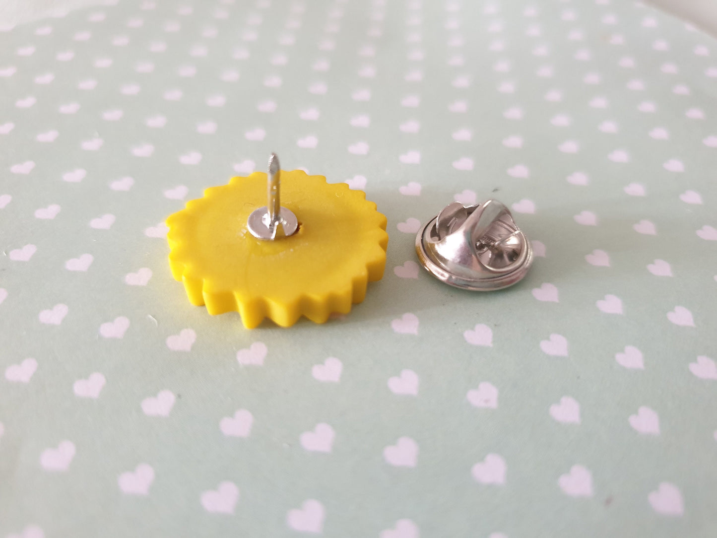 Sunflower Stud Earrings or Pin. Flower. Clip On, Hypoallergenic, Allergy, Lead, Nickel Free. Lapel Pin, Gift
