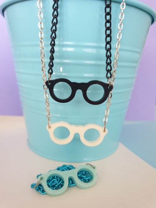 Novelty Glasses Bib Style Necklace Spectacles, Specs, Eyes, Unusual, Fun, Gift, Stocking Filler